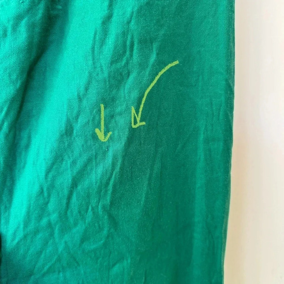 Anthropologie The Colette Linen Wide -Leg Pants Maeve Green 26P - Picture 6 of 12